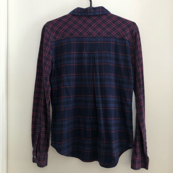 URBAN OUTFITTERS FLANNEL PLAID BUTTON UP SHIRT - Picture 5 of 6